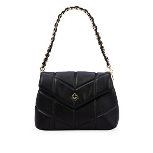 BOLSA PRETA SINT&Eacute;TICA MATELASS&Ecirc; SHOULDER BAG