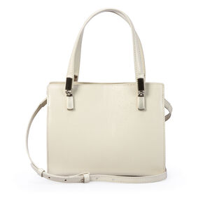 BOLSA TIRACOLO BRANCA DUNA DE COURO TOTE