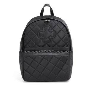 MOCHILA FEMININA PRETA MATELASSÊ