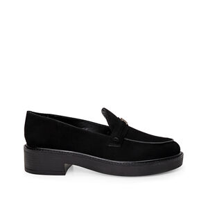 LOAFER MOCASSIM PRETO DE COURO NOBUCK