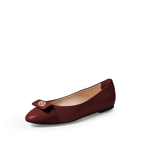 SAPATILHA BORDÔ DE COURO VERNIZ