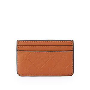 PORTA CART&Atilde;O MONOGRAMA CARAMELO COURO