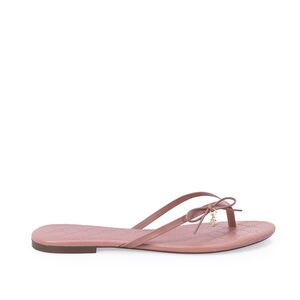 CHINELO RASTEIRO ROSA MALVA DE COURO MONOGRAMA