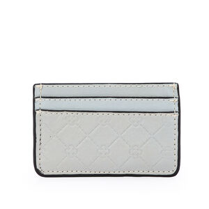 PORTA CARTÃO DE COURO AZUL TURMALINA MONOGRAMA