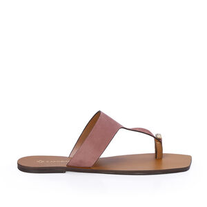 CHINELO RASTEIRO ROSA MALVA COURO NOBUCK