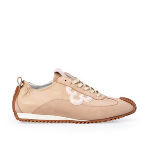 TÊNIS FEMININO ROSA PEÔNIA DE COURO SNEAKERS