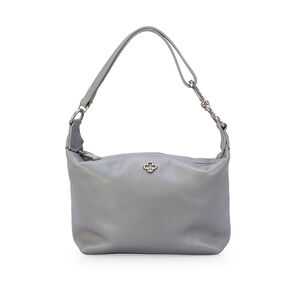 BOLSA PEQUENA CINZA CARBONO DE COURO CLUTCH