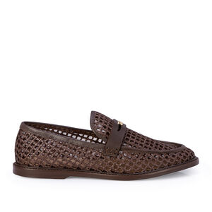 LOAFER MOCASSIM DE COURO MARROM TOBACCO TRAMADO
