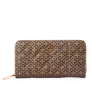 CARTEIRA FEMININA BEGE MONOGRAMA