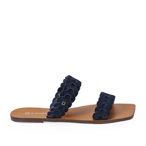 CHINELO RASTEIRO MARINHO AZZURRO COURO NOBUCK