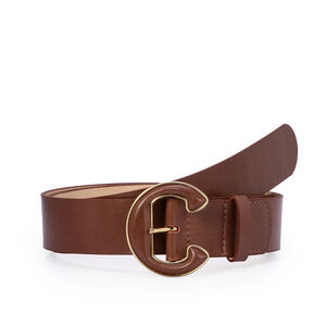 CINTO FEMININO MARROM ÉBANO DE COURO