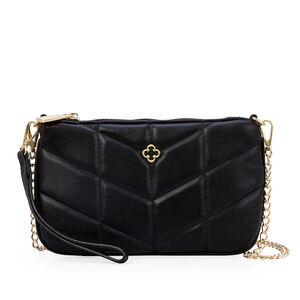 BOLSA PEQUENA AL&Ccedil;A CORRENTE PRETO MATELASS&Ecirc;