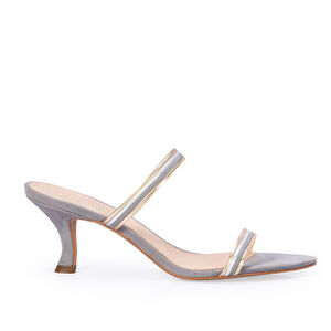 SAND&Aacute;LIA SALTO M&Eacute;DIO PRATEADA DE COURO