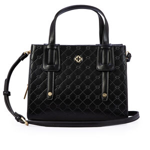 BOLSA M&Eacute;DIA PRETA MONOGRAMA TOTE
