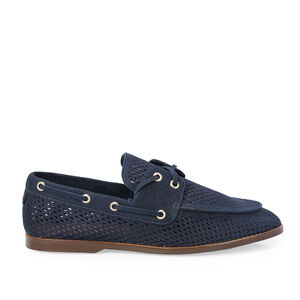 LOAFER MARINHO AZZURRO DE COURO NOBUCK LAÇO