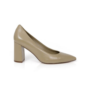 SCARPIN SALTO ALTO DE COURO VERDE ALBERO