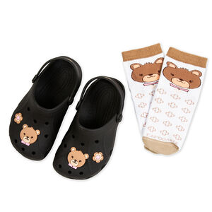 CLOG INFANTIL PRETO + 1 PAR  DE MEIAS OLLIE