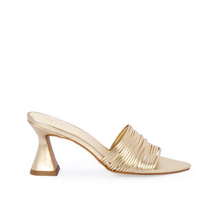 MULE COURO METALIZADO OURO