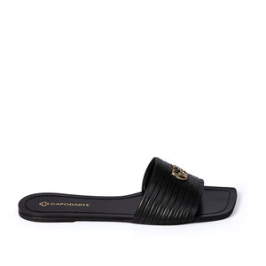 CHINELO RASTEIRO PRETO DE COURO
