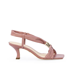 SAND&Aacute;LIA SALTO M&Eacute;DIO COURO MALVA