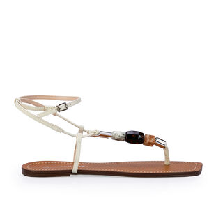 SAND&Aacute;LIA RASTEIRA BRANCA DUNA DE COURO