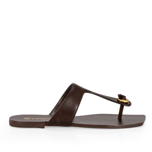 CHINELO DE DEDO COURO CACAO