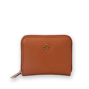 CARTEIRA CARAMELO CAMEL DE COURO Z&Iacute;PER