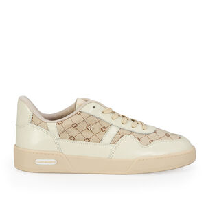 T&Ecirc;NIS FLATFORM COURO BRANCO MONOGRAMA