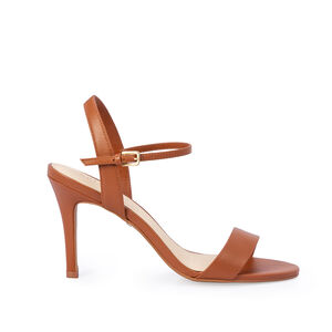 SANDÁLIA SALTO ALTO COURO CAMEL