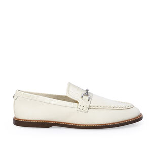 LOAFER MOCASSIM BRANCO DUNA DE COURO BRID&Atilde;O