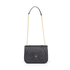 BOLSA CAPODARTE COURO PRETA SHOULDER BAG