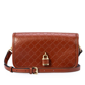 BOLSA PEQUENA CARAMELO MONOGRAMA SHOULDER BAG