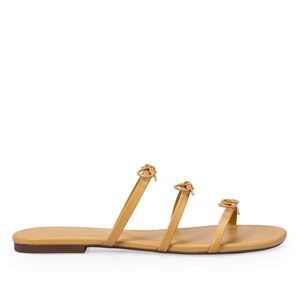 CHINELO RASTEIRO COURO BEGE SAVANA COM LAÇOS