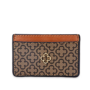 PORTA CART&Atilde;O BEGE MONOGRAMA