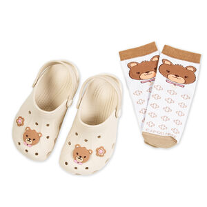 CLOG INFANTIL OFF WHITE + 1 PAR  DE MEIAS OLLIE