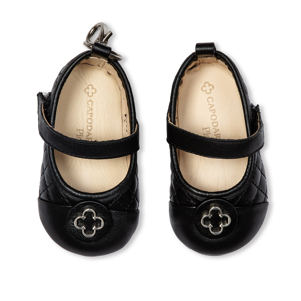 SAPATILHA BEB&Ecirc; RN DE COURO PRETA CATHERINE image number 4