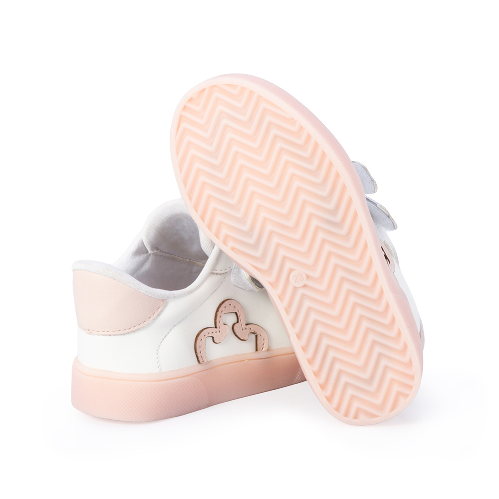 TÊNIS BEBÊ BRANCO E PRATA COM VELCRO image number 3