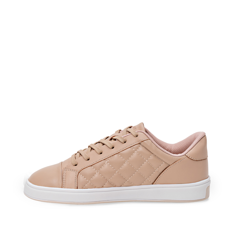 TÊNIS FEMININO COURO SATINATO NUDE SEDA AMARRAÇÃO image number 2
