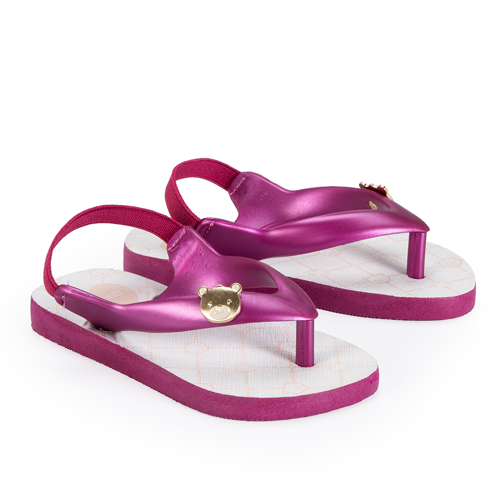 CHINELO BEB&Ecirc; ROSA F&Uacute;CSIA COM TIRA EL&Aacute;STICA INJETADO image number 1