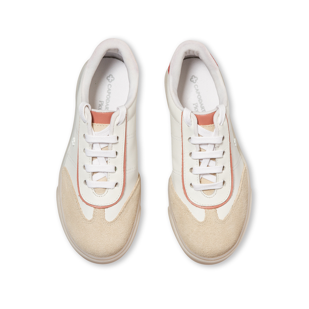 TÊNIS INFANTIL BRANCO E VERMELHO RUBI DE COURO AMARRAÇÃO image number 4