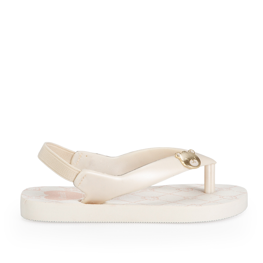 CHINELO BEB&Ecirc; OFF WHITE COM TIRA EL&Aacute;STICA INJETADO image number 0