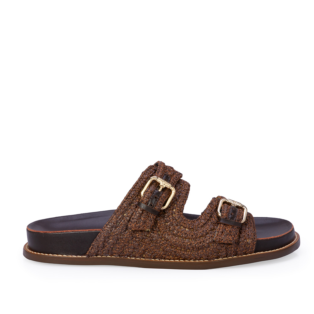 PAPETE MARROM TOBACCO DE COURO TRAMADO image number 0