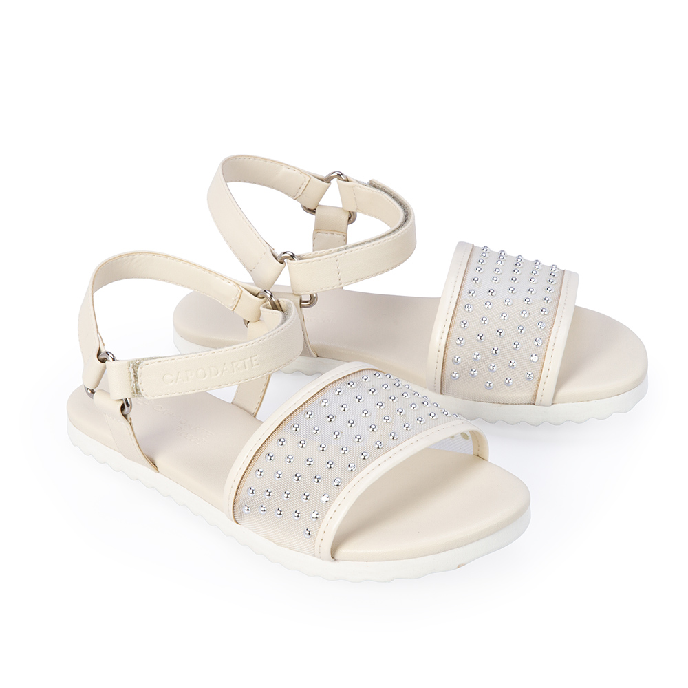 SANDÁLIA INFANTIL BRANCA TELA image number 1