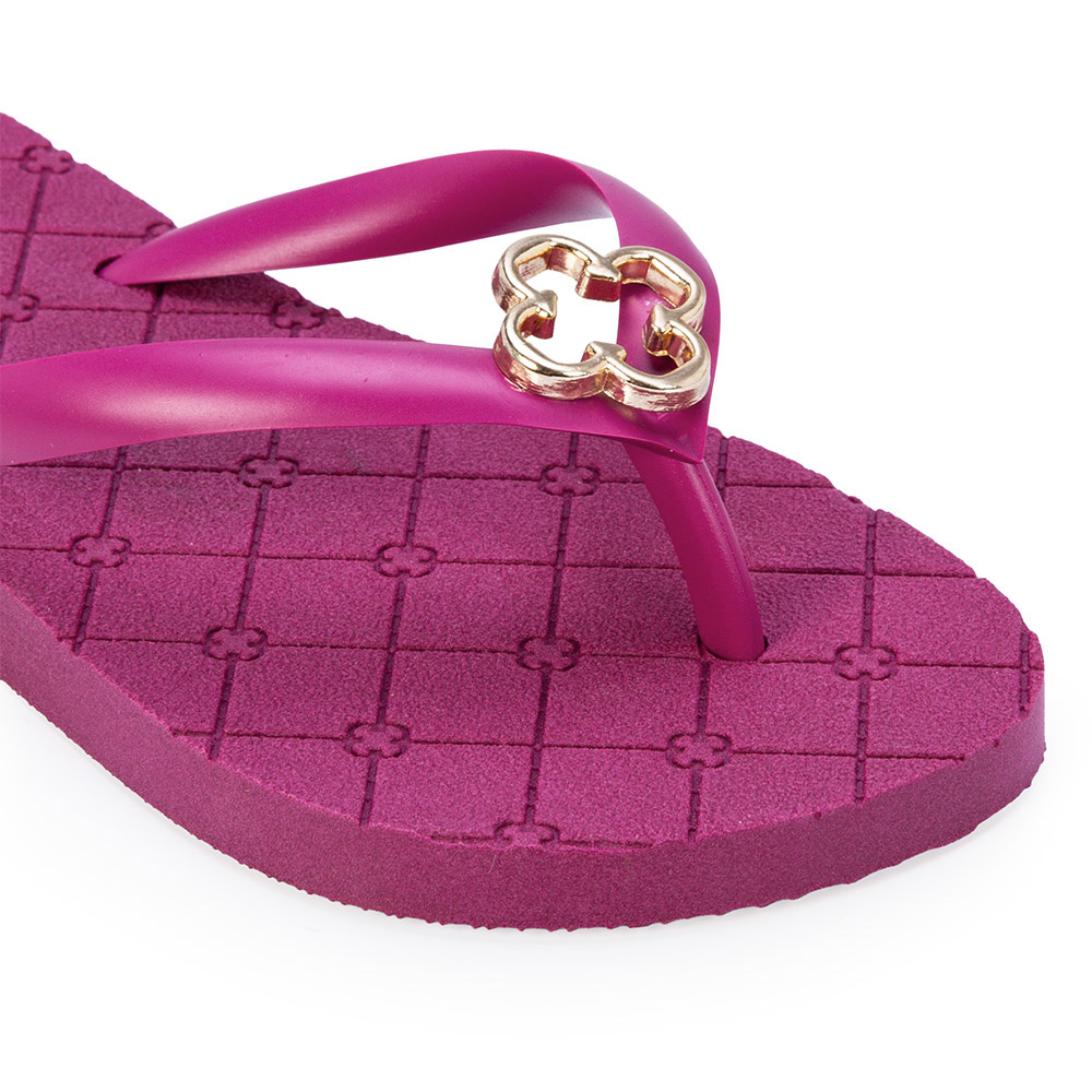 CHINELO DE DEDO INFANTIL ROSA F&Uacute;CSIA INJETADO TREVO image number 2