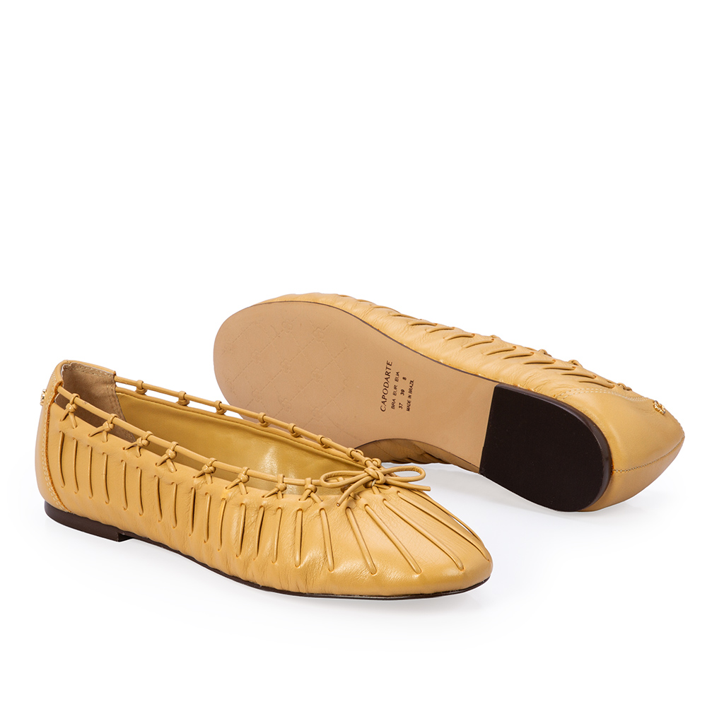 SAPATILHA BEGE SAVANA DE COURO TRAMADA image number 3