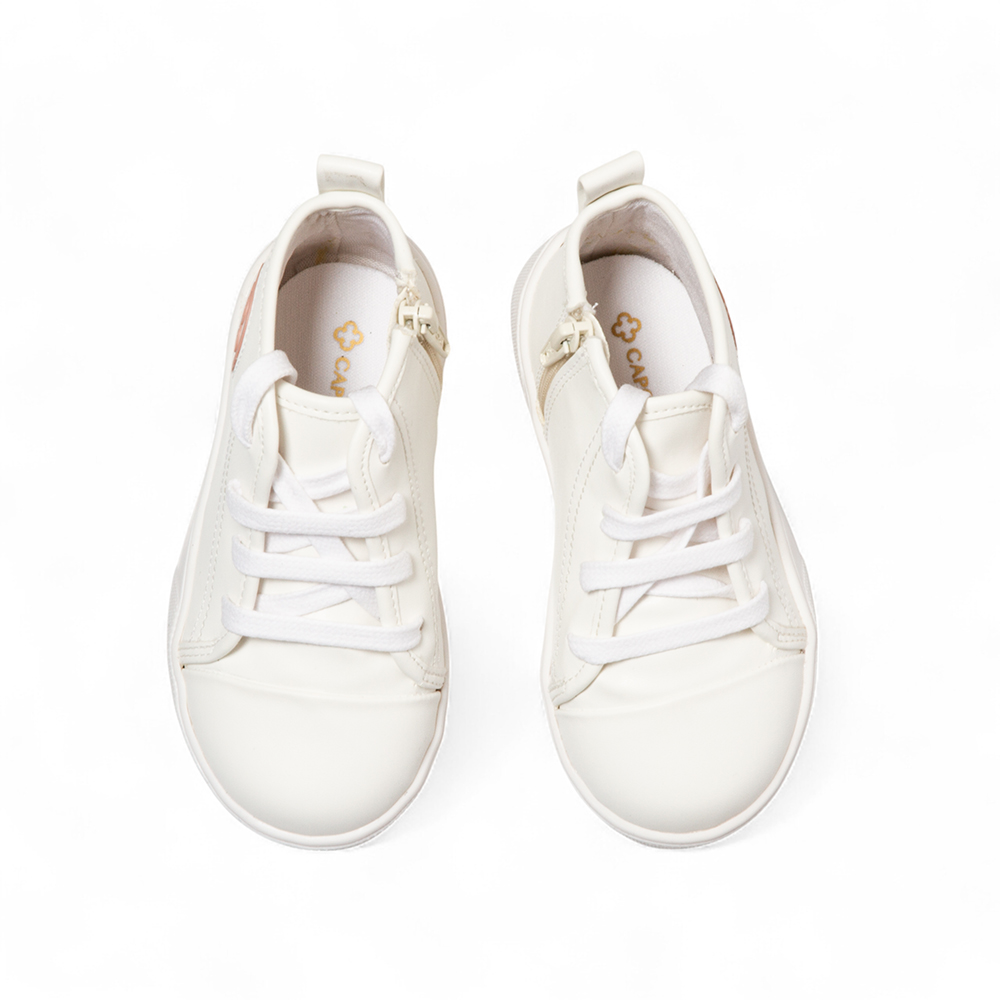 TÊNIS BEBÊ CANO ALTO BRANCO AMARRAÇÃO image number 4