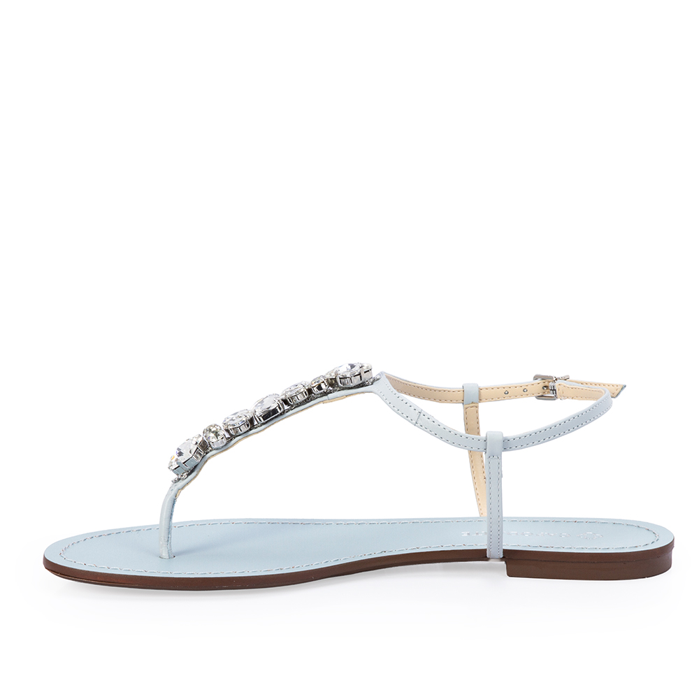 SANDÁLIA RASTEIRA COURO AZUL TURMALINA PEDRARIAS image number 2