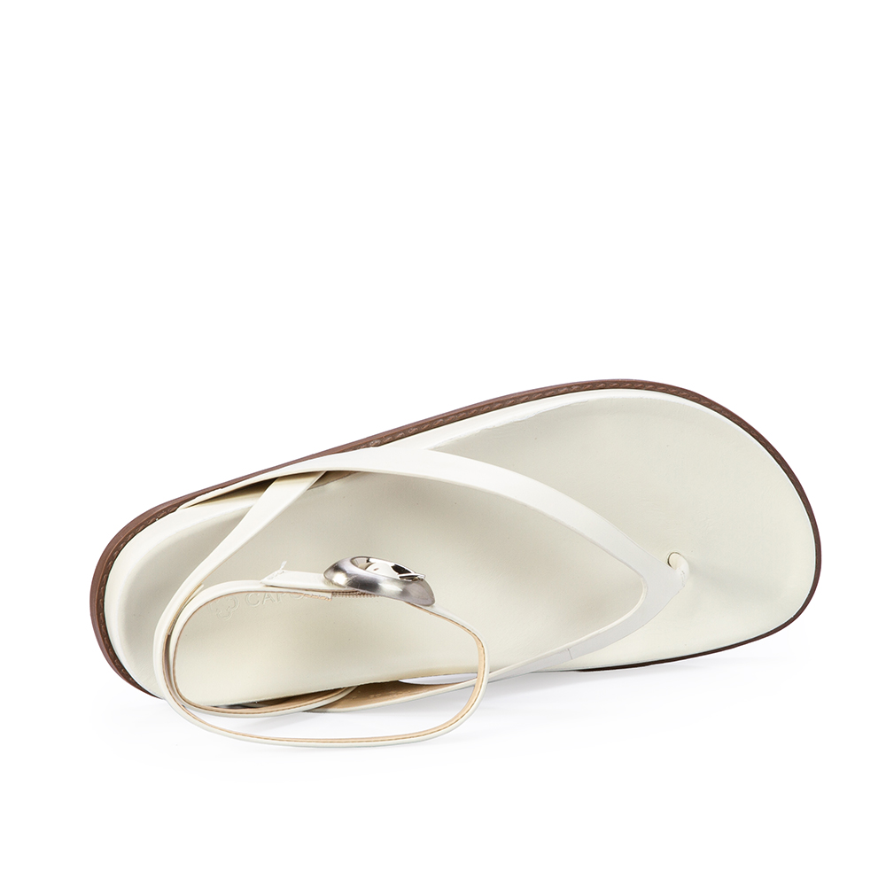 SANDÁLIA PAPETE BRANCA DUNA DE COURO image number 4