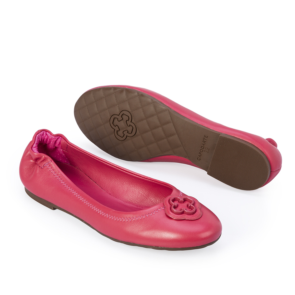 SAPATILHA INFANTIL DE COURO ROSA MAGNÓLIA image number 3