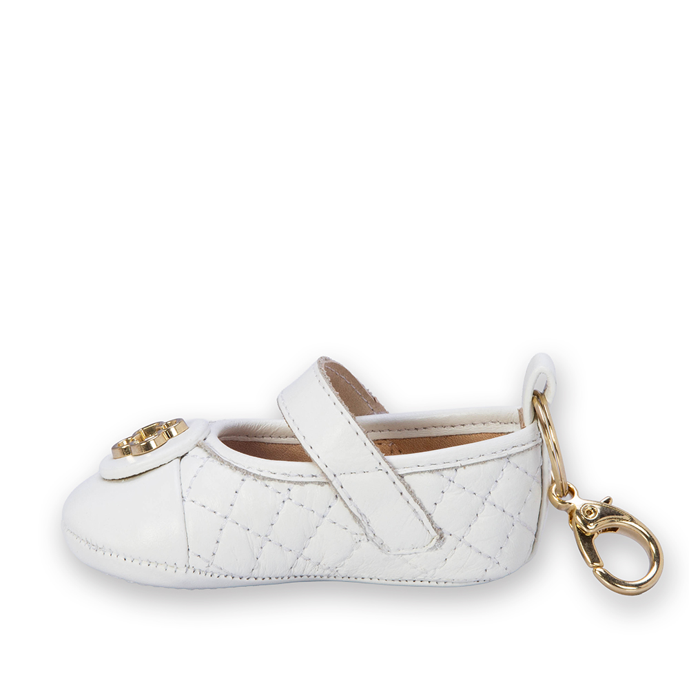 SAPATILHA RN BRANCA DE COURO MATELASSÊ COM VELCRO image number 2